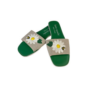 Kate Spade New York Women’s Seraphine Bee & Flower Linen Slide Sandals